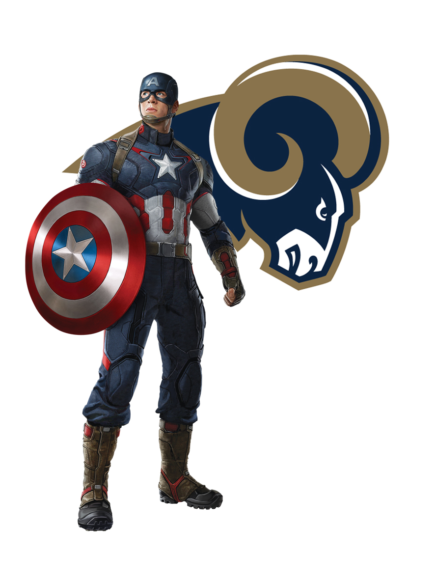 Los Angeles Rams Captain America Logo vinyl decal